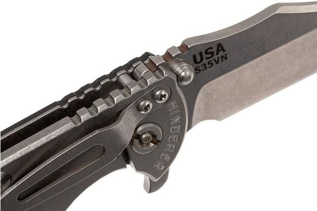 Image for Rick Hinderer XM-18 3.5" Bowie S35VN, black G10 pocket knife