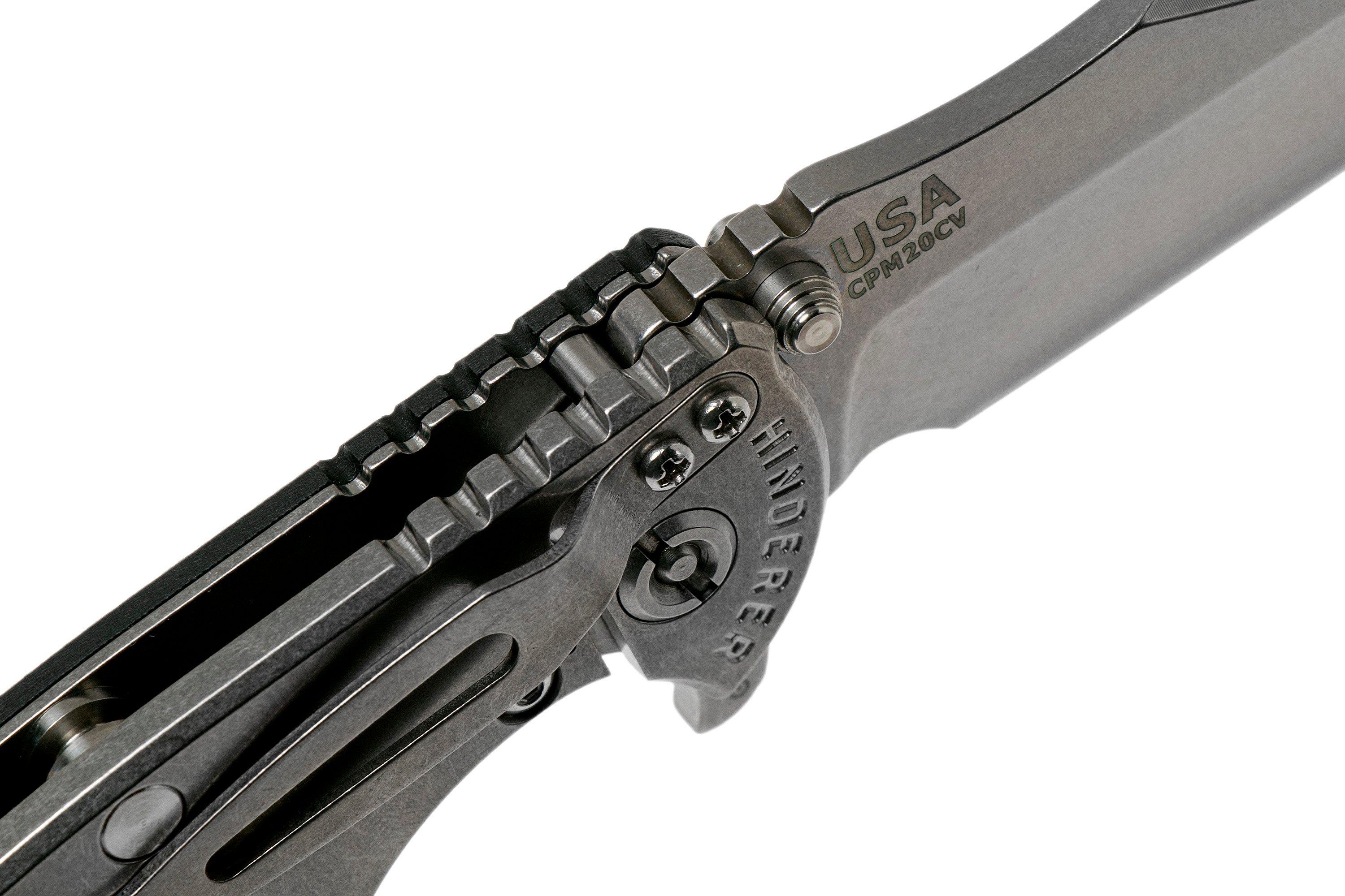 Rick Hinderer XM-18 3.5 Bowie 20CV Stonewash, Black G10 navalha ...