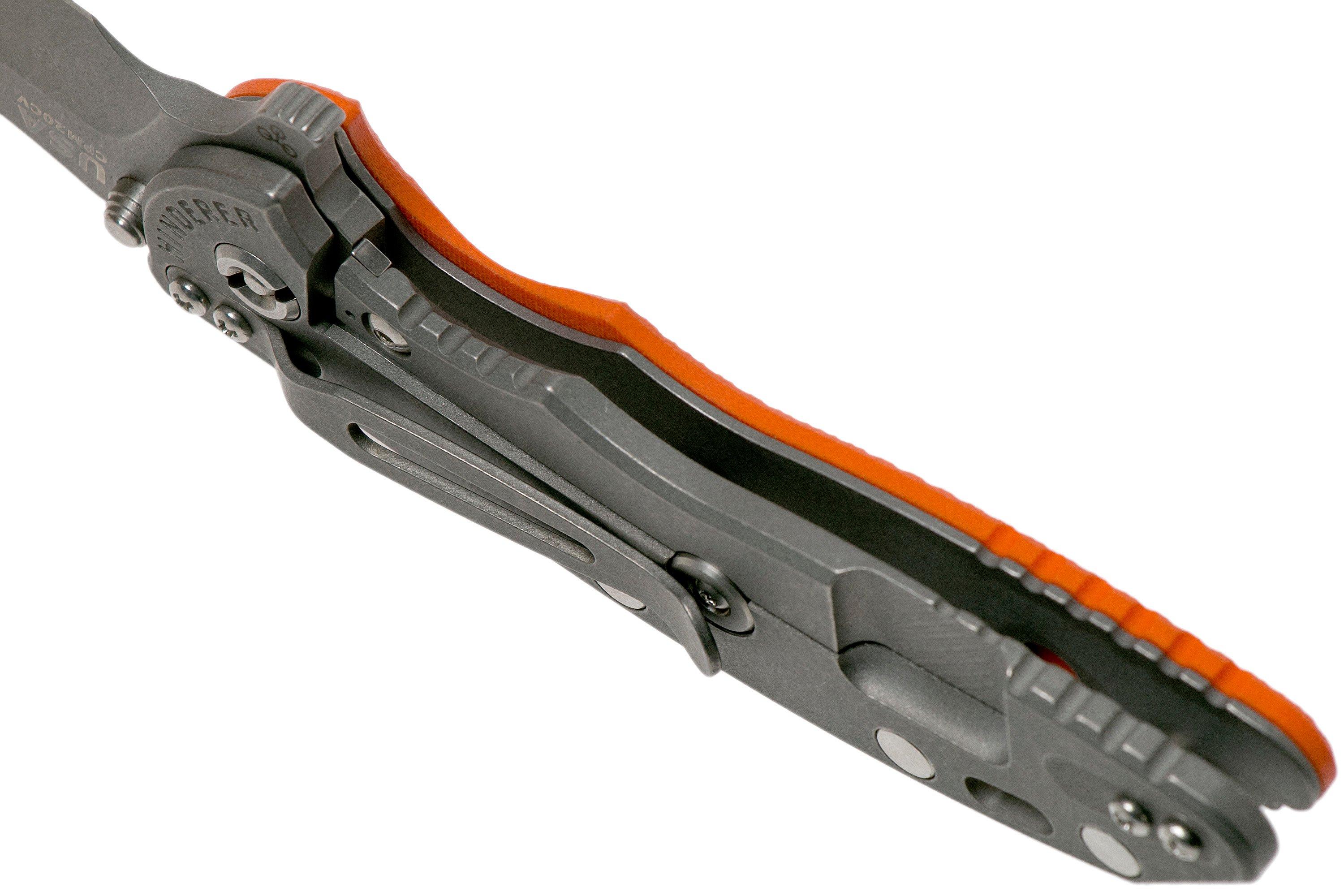 Rick Hinderer XM-18 3.5 Bowie 20CV Working Finish, Orange