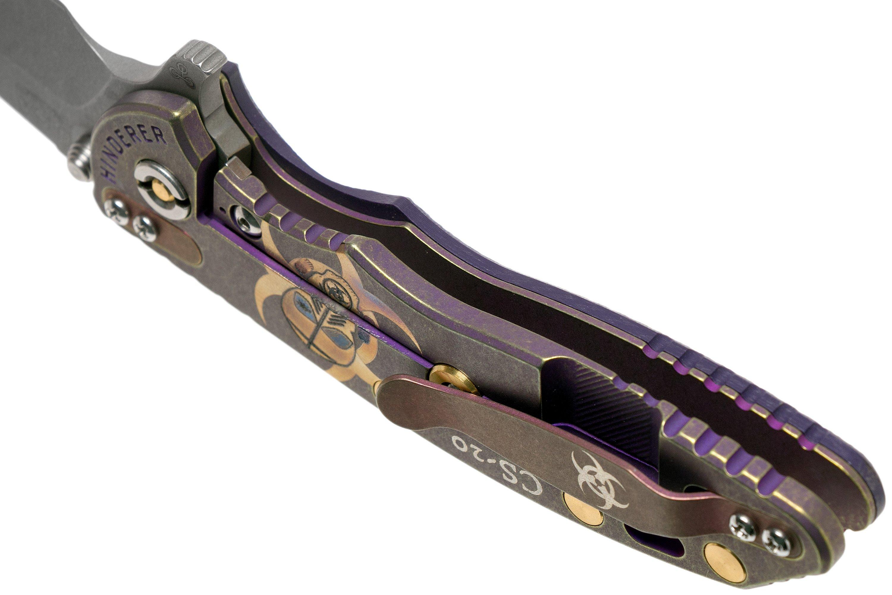 Rick Hinderer XM18 3,5” Containment Series, Spearpoint, Purple