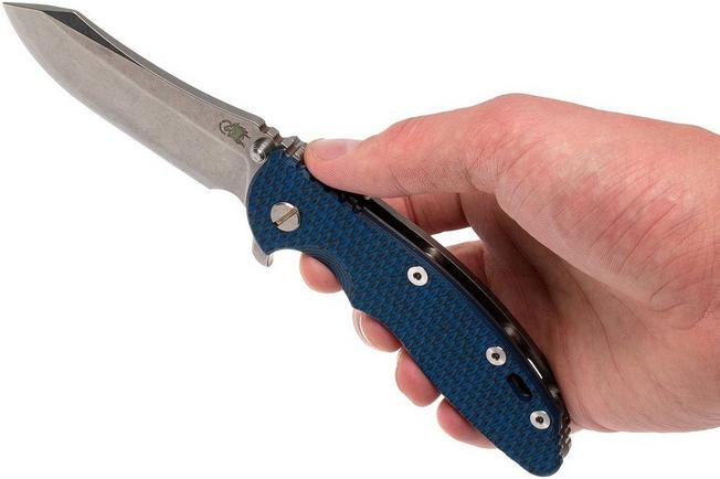 Image for Rick Hinderer XM-18 3.5" Skinner S35VN, blue-black G10 pocket knife