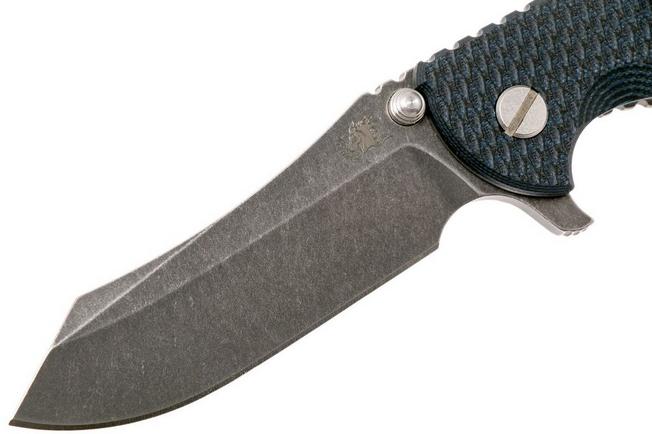 Image for Rick Hinderer XM-18 3.5" Skinner S35VN, blue-black G10 pocket knife, copper clip