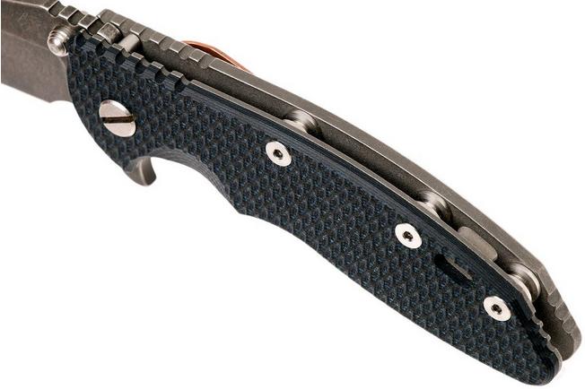Image for Rick Hinderer XM-18 3.5" Skinner S35VN, blue-black G10 pocket knife, copper clip