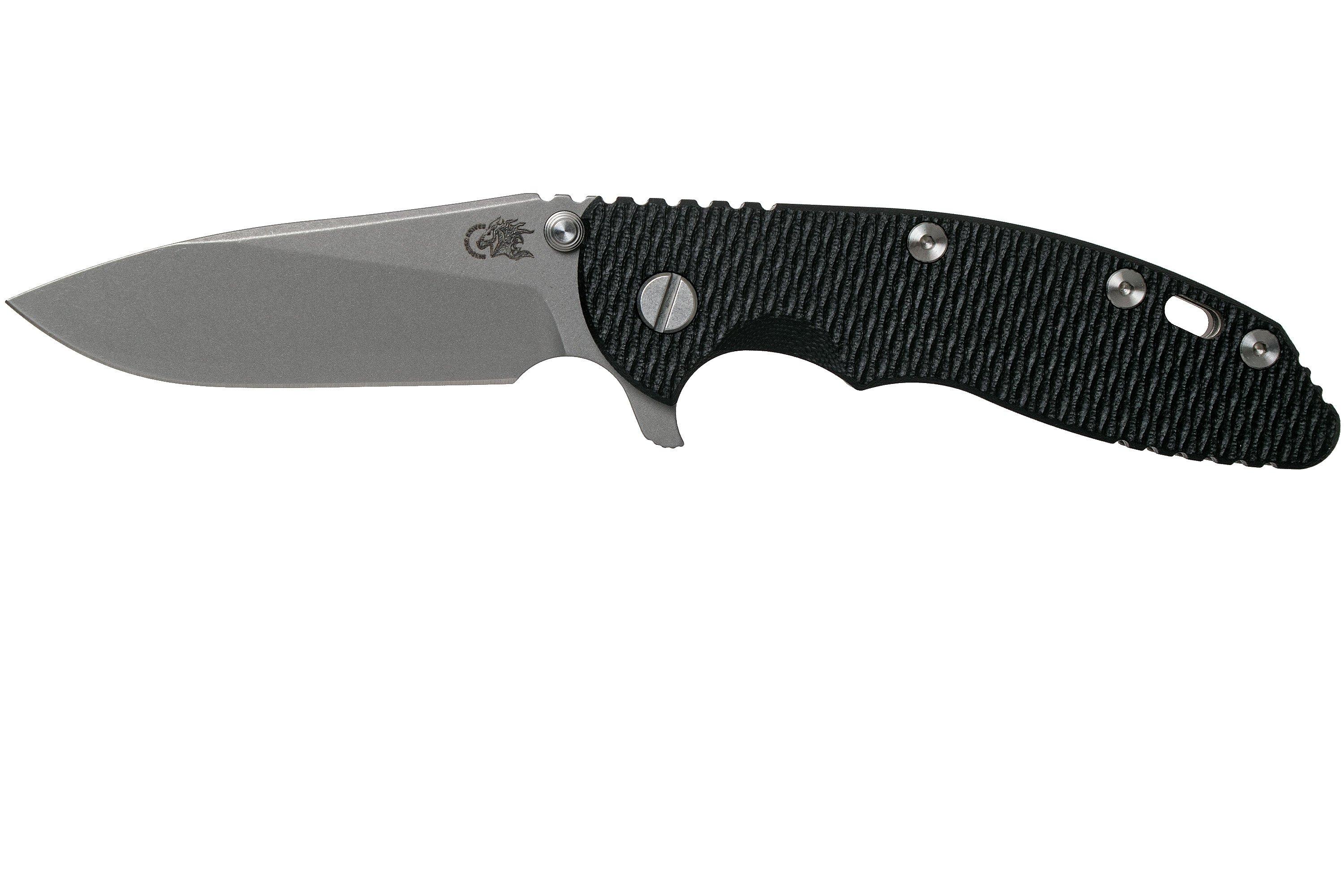 Rick Hinderer XM18 3,5” Slicer Working Finish, Black G10 ...