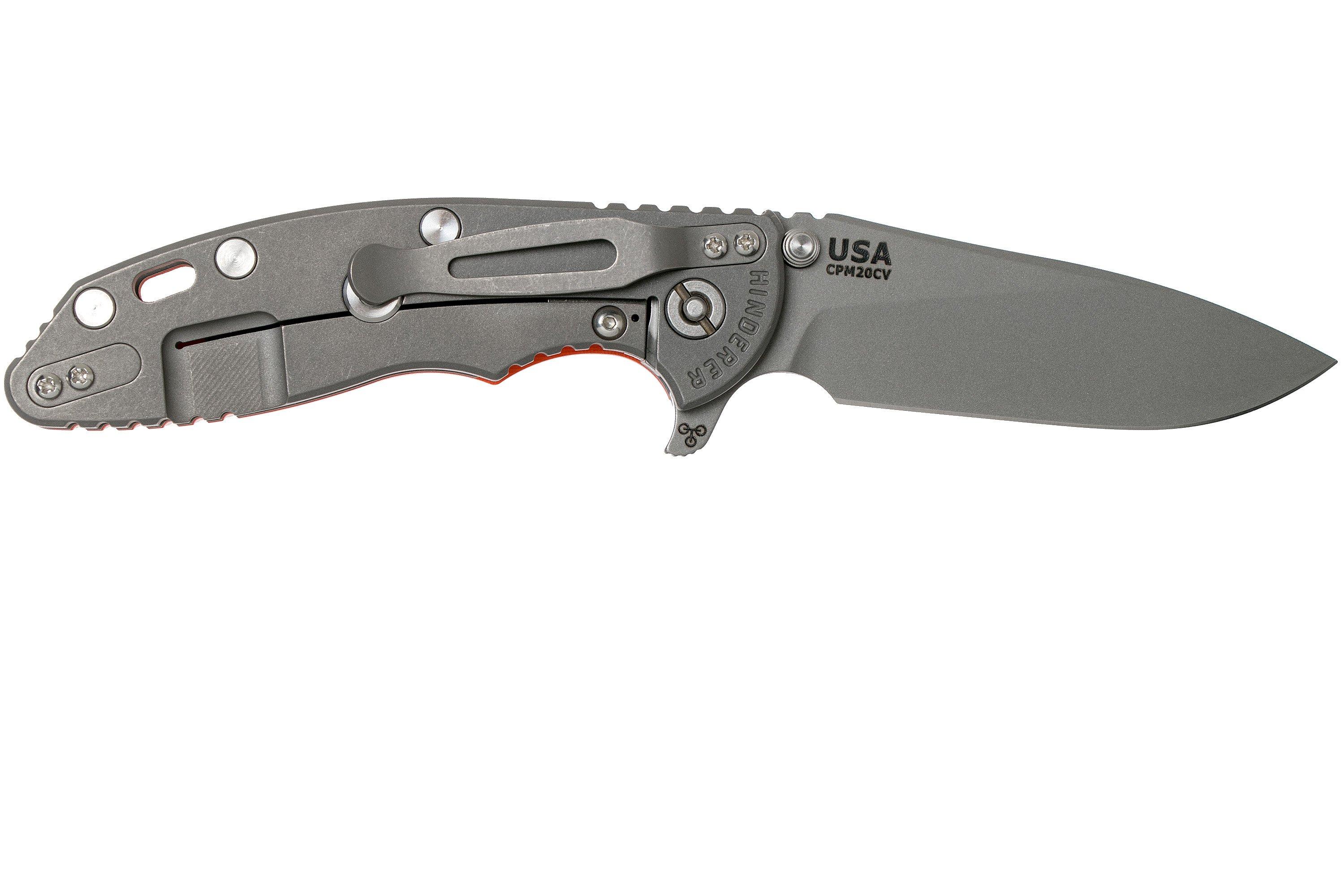 Rick Hinderer XM18 3,5” Slicer Working Finish, Orange G10 ...