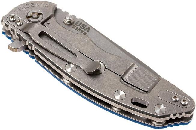 Image for Rick Hinderer XM-18 3.5" Spanto S35VN, blue G10 pocket knife