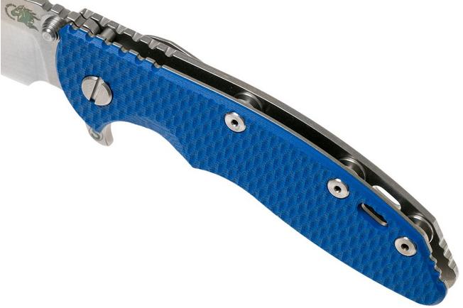 XM-18 3.5″ Skinny Sheepsfoot-Battle Blue-Blue/Black G10 – Rick Hinderer  Knives