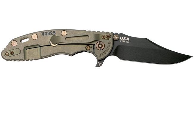 Image for Rick Hinderer XM-18 Bowie Vintage 3.5" Gen6 Textured Walnut pocket knife