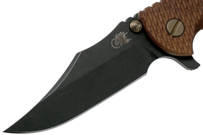 Image for Rick Hinderer XM-18 Bowie Vintage 3.5" Gen6 Textured Walnut pocket knife