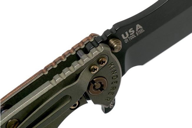 Image for Rick Hinderer XM-18 Bowie Vintage 3.5" Gen6 Textured Walnut pocket knife