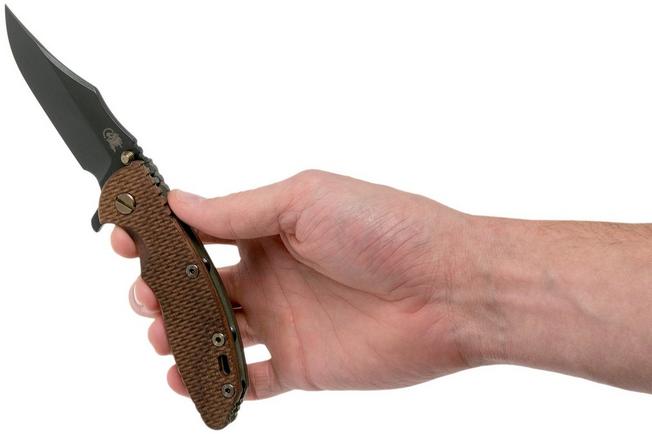Image for Rick Hinderer XM-18 Bowie Vintage 3.5" Gen6 Textured Walnut pocket knife