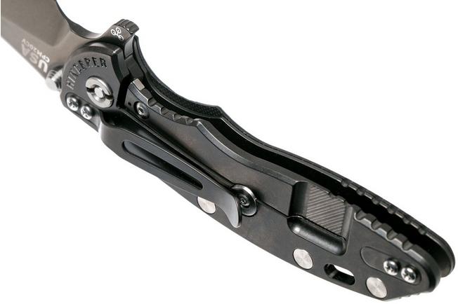 Rick Hinderer XM18 3,5” Skinny Slicer Black DLC, Black G10