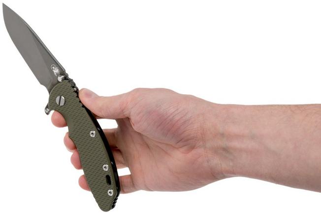 Image for Rick Hinderer XM18 3,5” Skinny Slicer Black DLC, OD Green G10