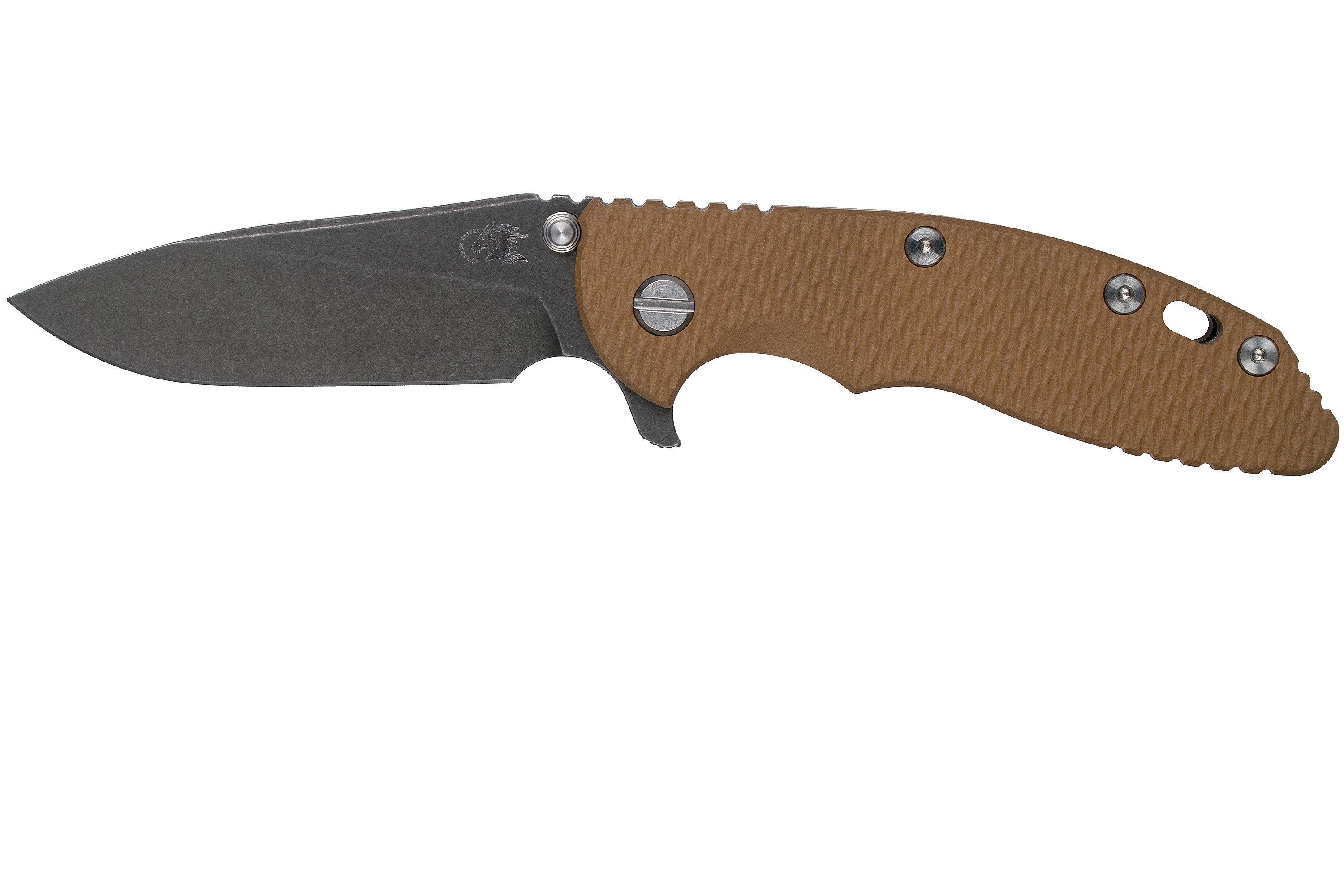 Rick Hinderer XM18 3,5” Slicer CPM 20CV Battle Black DLC, Coyote