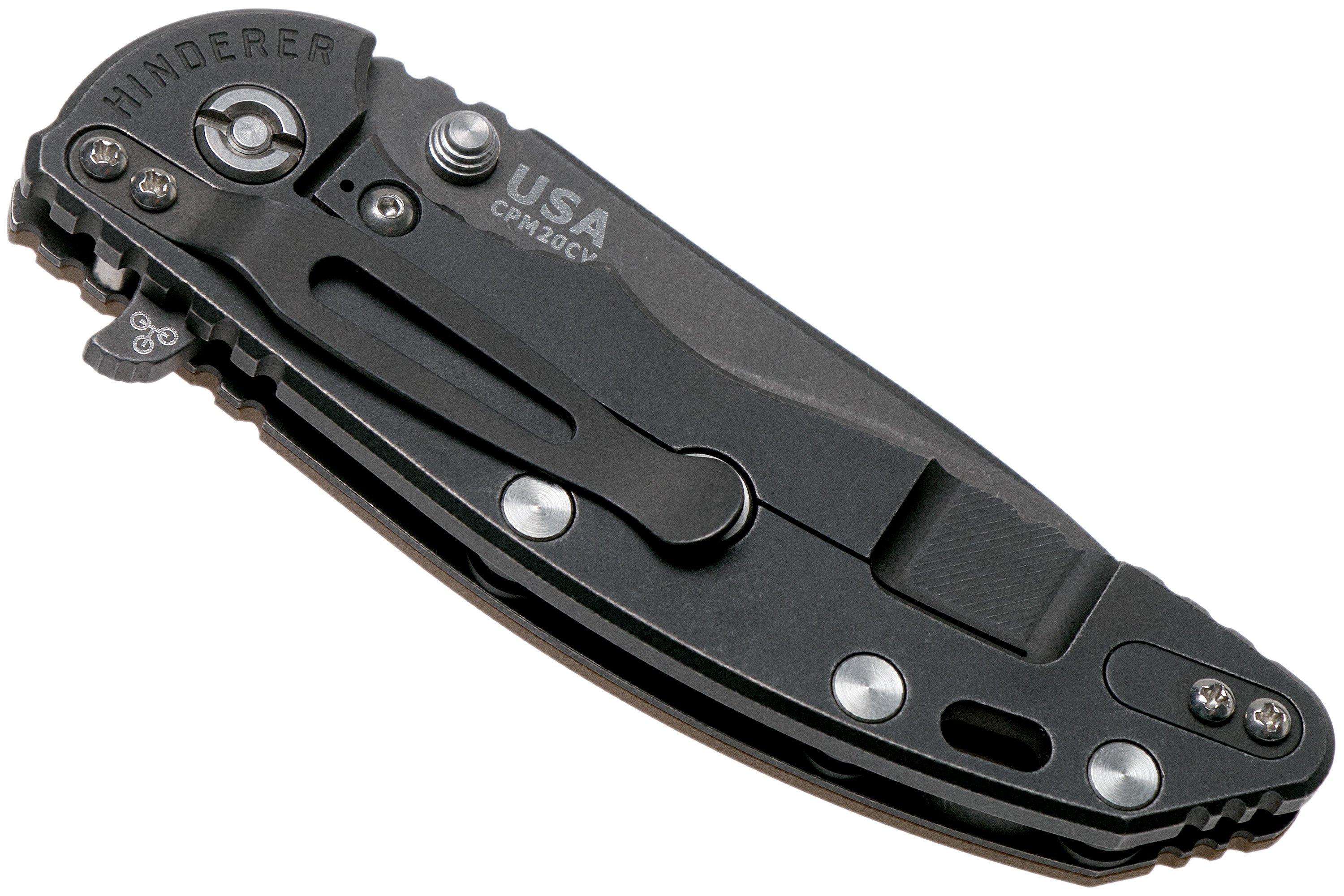 Rick Hinderer XM18 3,5” Slicer CPM 20CV Battle Black DLC, Coyote Brown ...