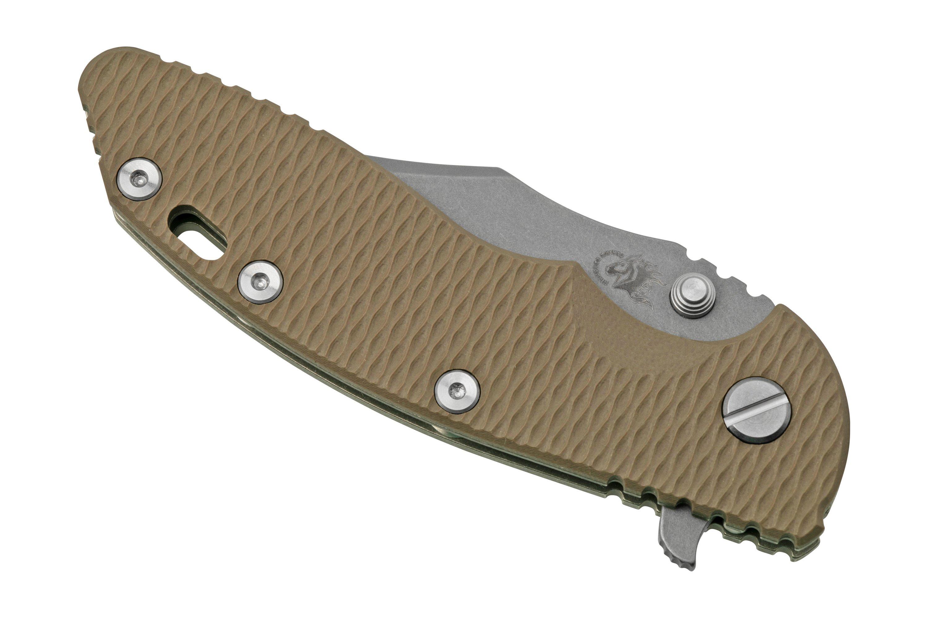 Rick Hinderer XM-18 3.5, S45VN, Bowie Working Finish, FDE