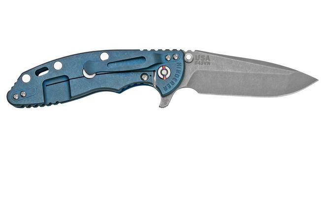 Bild für Rick Hinderer XM-18 3.5" Spanto S45VN Stonewash, Battle Blue, G10 blau-schwarz, CPM S45VN Taschenmesser