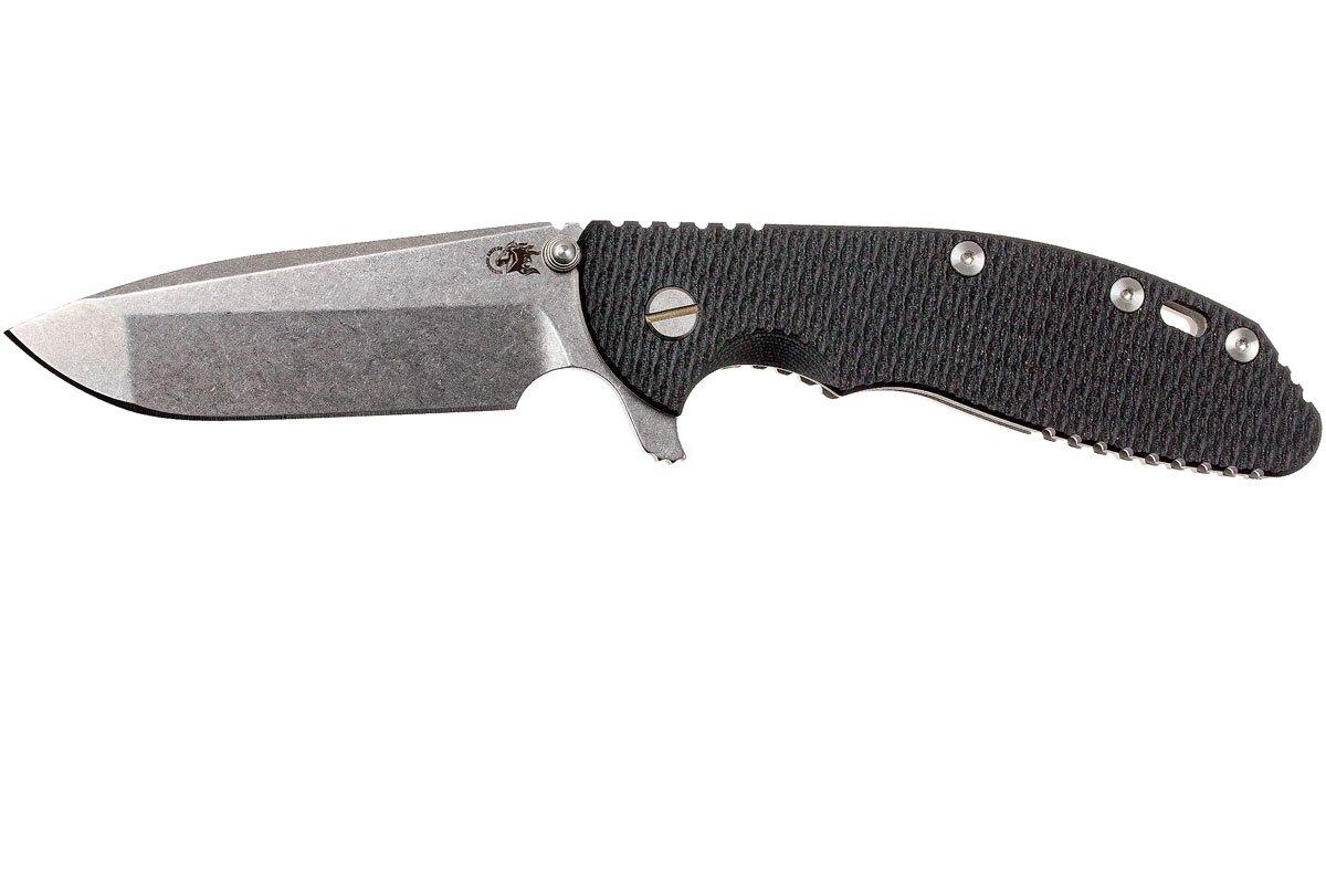 Rick Hinderer XM24 4" Spanto S35VN, black G10 pocket knife