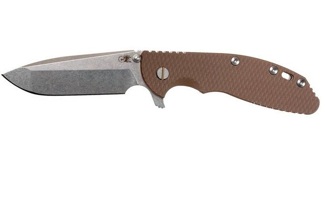 Image for Rick Hinderer XM-24 4" Spanto S35VN, dark earth G10 pocket knife