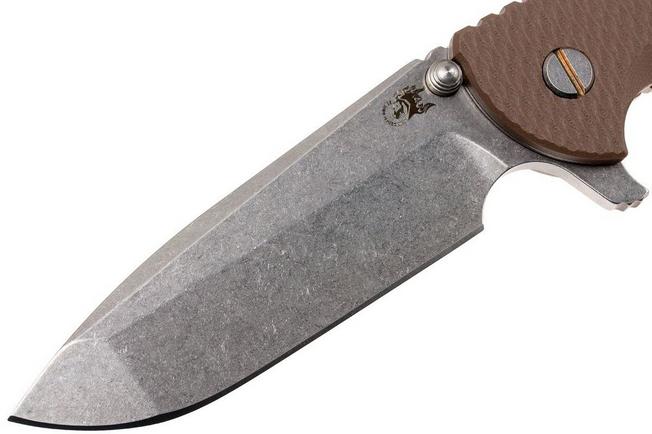 Image for Rick Hinderer XM-24 4" Spanto S35VN, dark earth G10 pocket knife