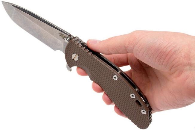 Image for Rick Hinderer XM-24 4" Spanto S35VN, dark earth G10 pocket knife