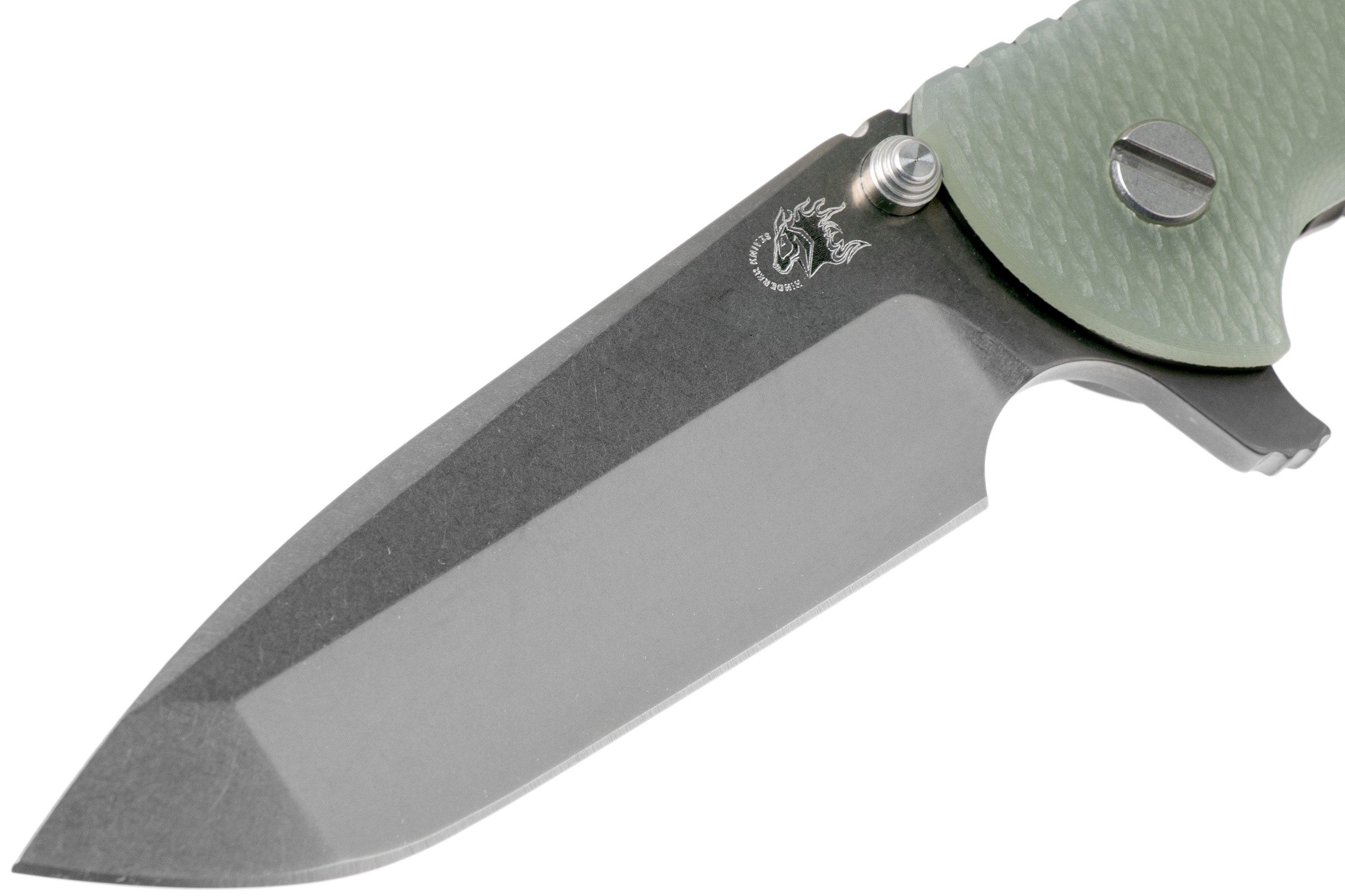 Rick Hinderer XM24 4" Gen6 Spanto Black 20CV, Translucent G10 pocket