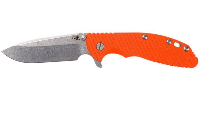 Image for Rick Hinderer XM-24 4" spear point S35VN, orange G10 pocket knife
