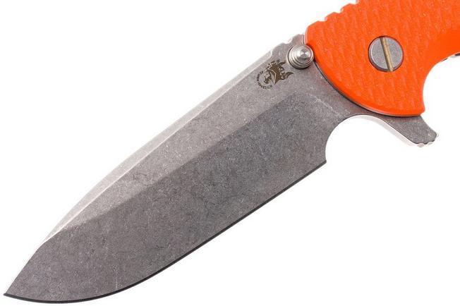 Image for Rick Hinderer XM-24 4" spear point S35VN, orange G10 pocket knife