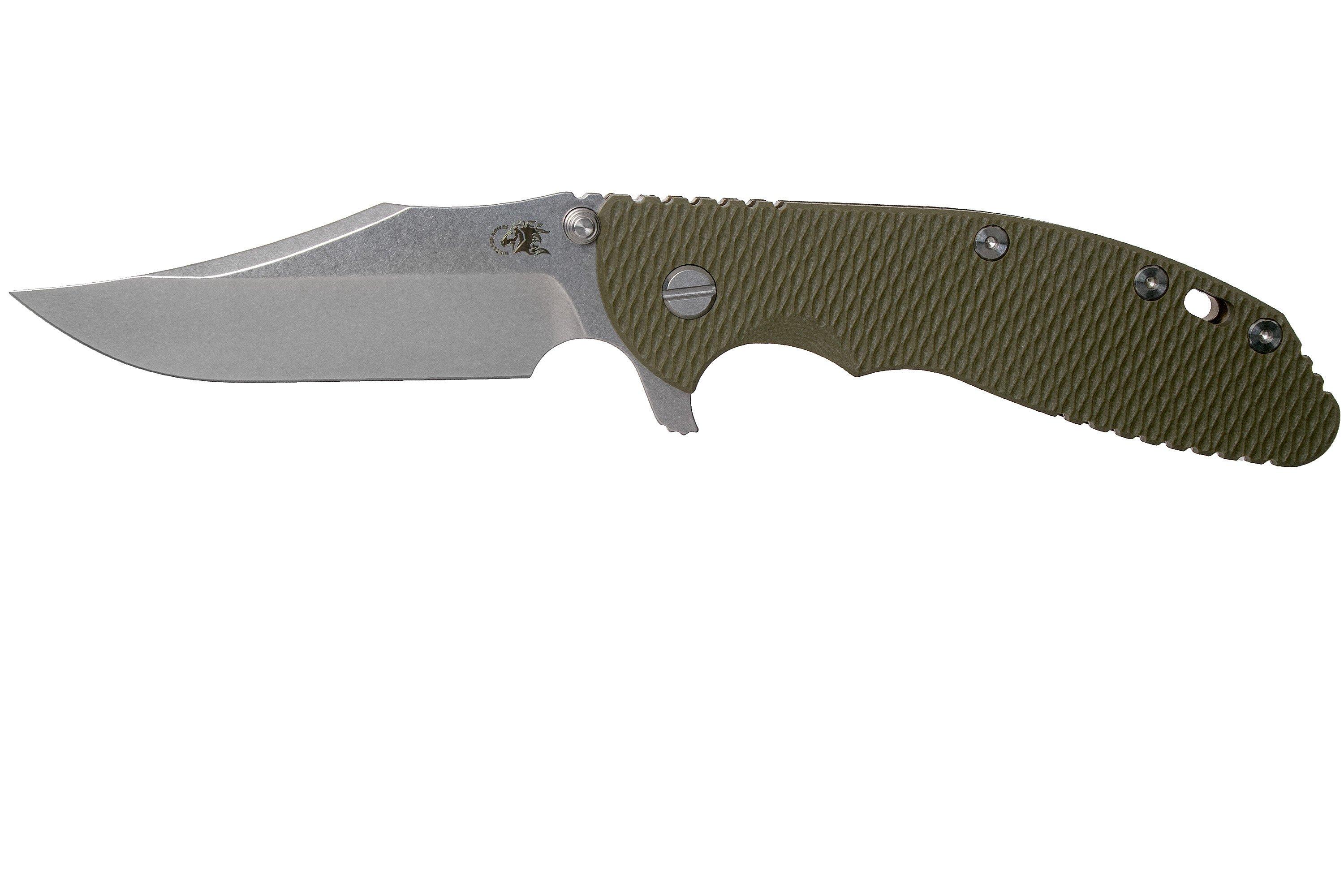 Rick Hinderer XM-24 4” Bowie, CPM 20CV, Stonewashed Bronze, OD
