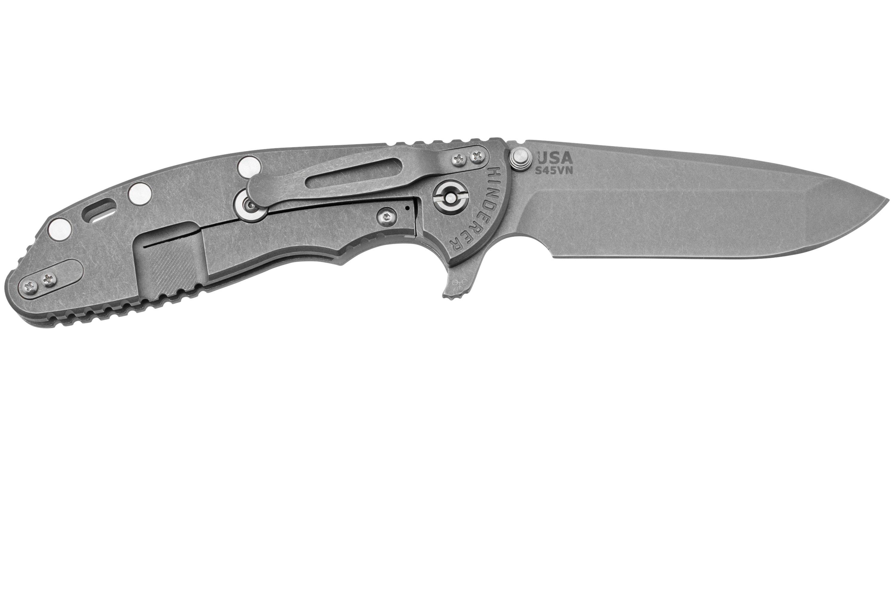 Rick Hinderer XM24 4.0, S45VN Spanto Working Finish, Translucent Green