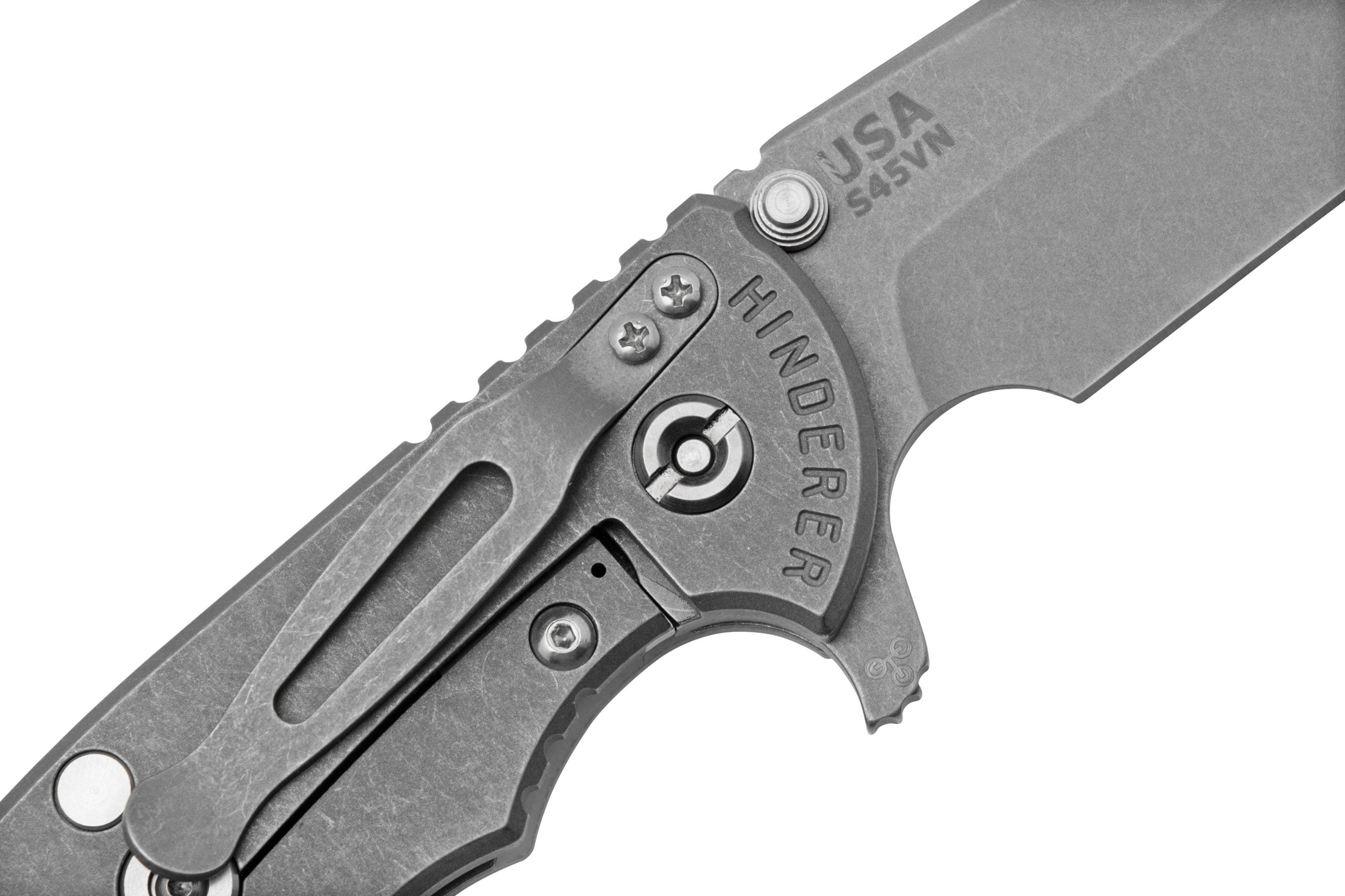 Rick Hinderer XM24 4.0, S45VN Spanto Working Finish, Translucent Green