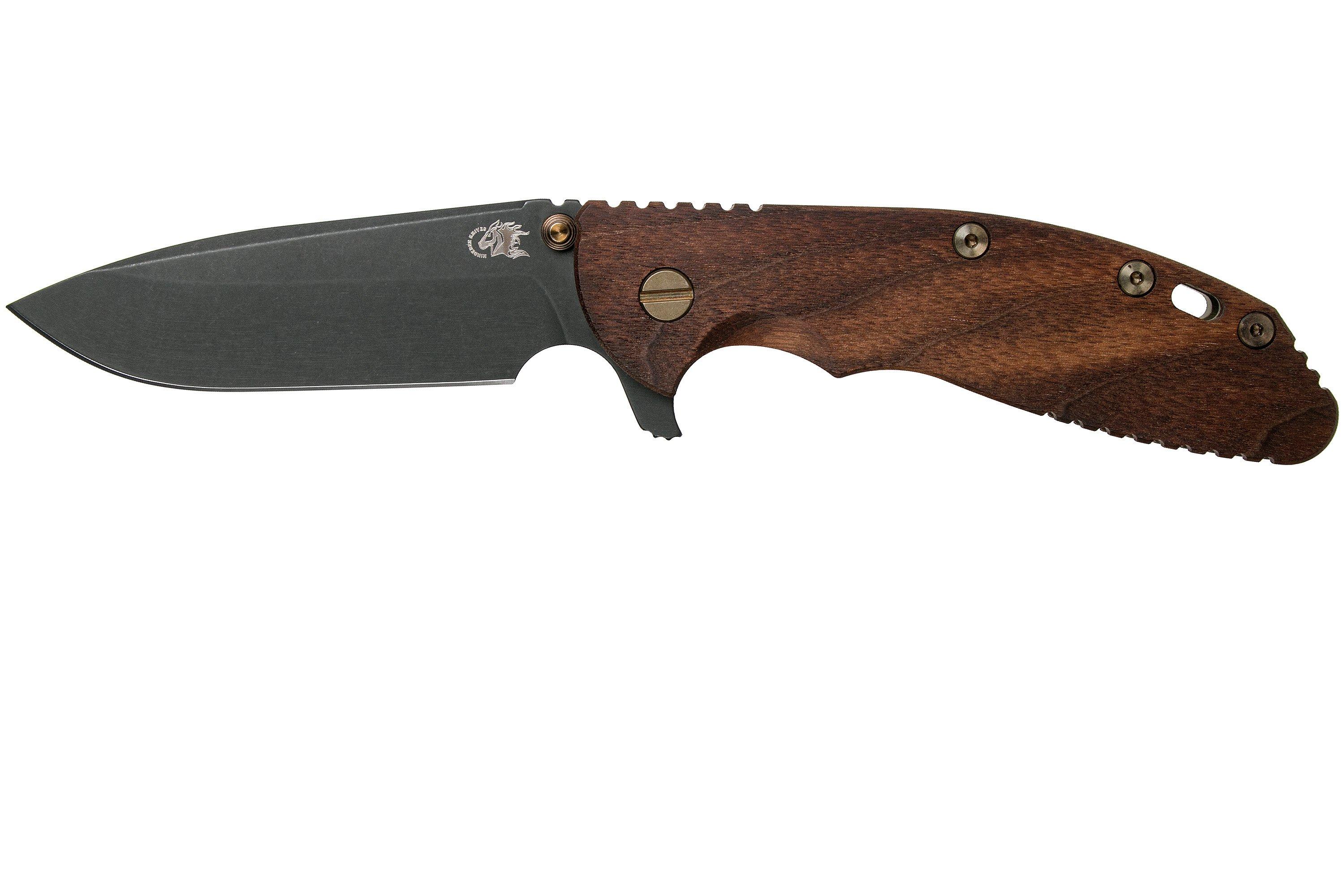 Rick Hinderer XM-24 Vintage 4” Spearpoint Smooth Walnut pocket knife |  Advantageously shopping at Knivesandtools.com