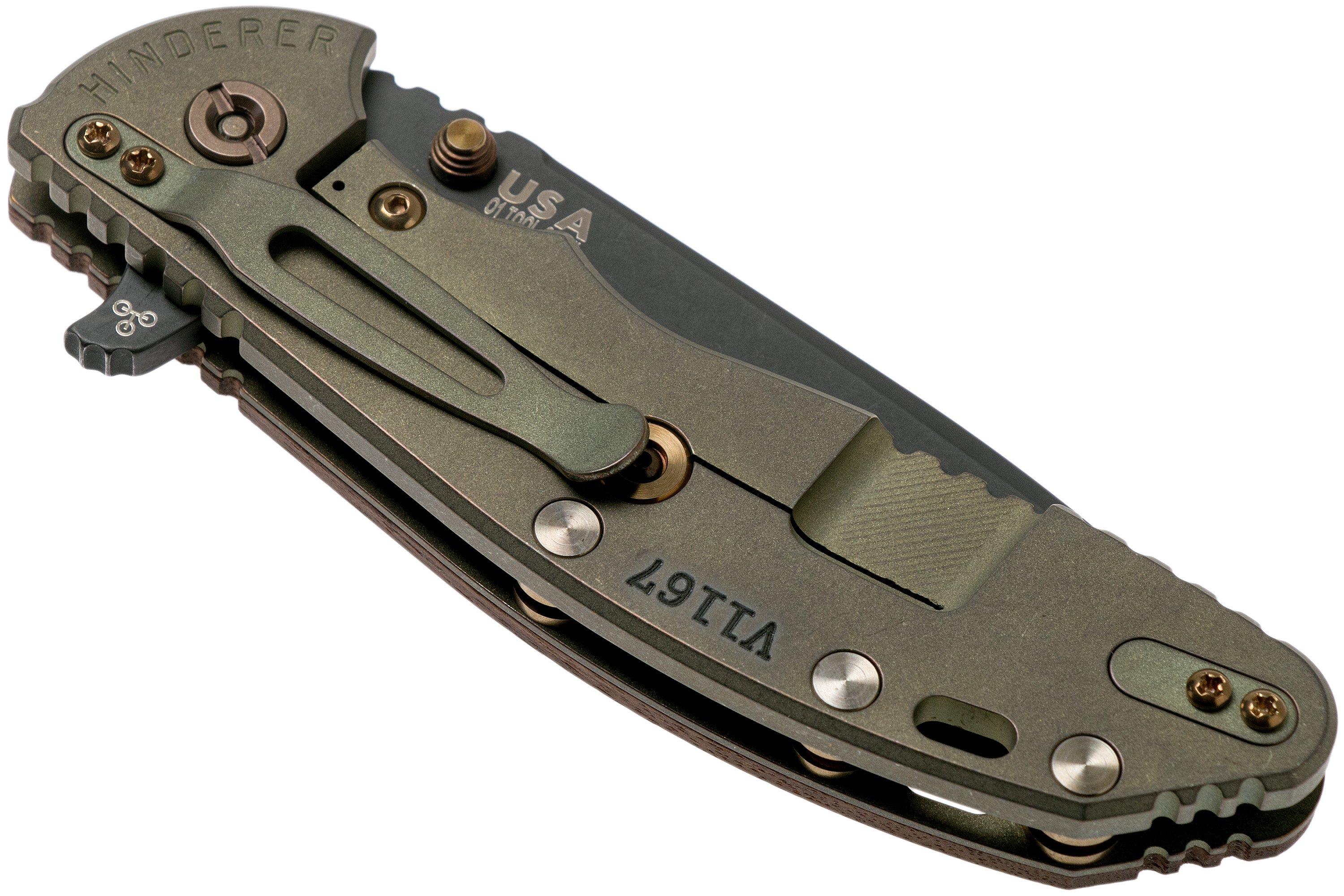 Rick Hinderer XM24 Vintage 4” Spearpoint Smooth Walnut pocket knife