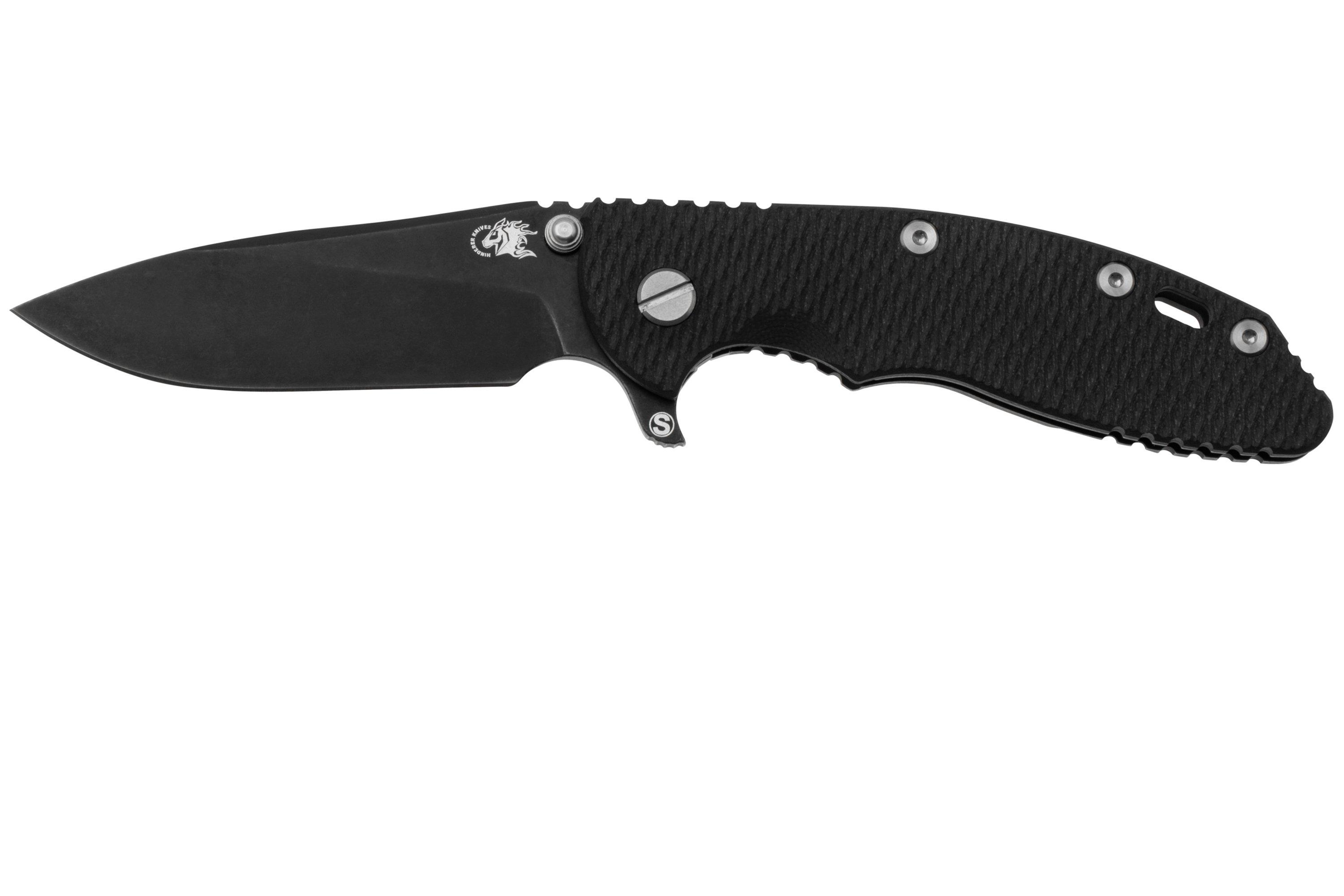 Rick Hinderer XM18 3.5 Skinny Slicer Magnacut Black DLC Black G10 ...