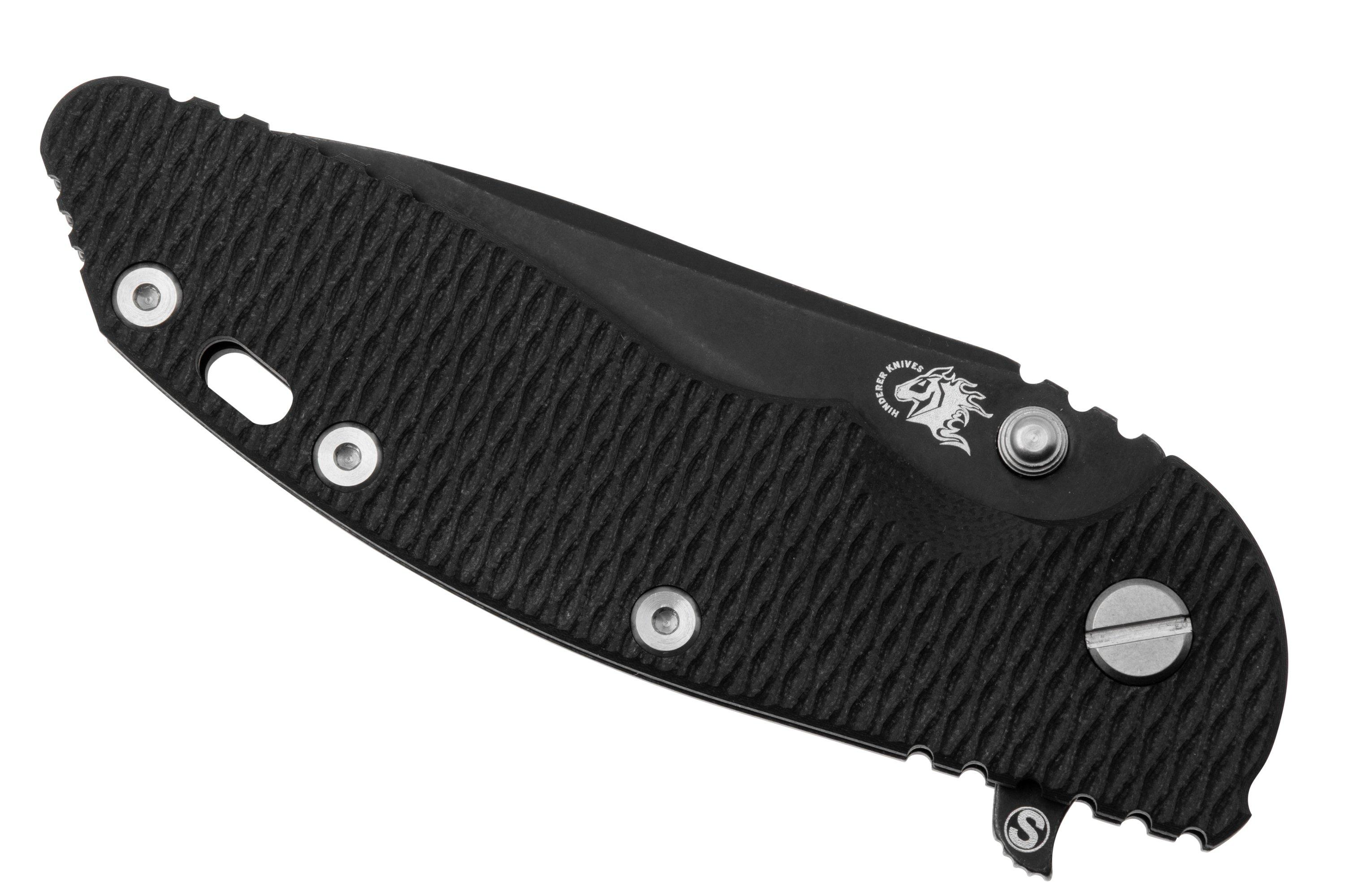 Rick Hinderer XM-18 3.5 Skinny Slicer Magnacut Black DLC Black G10 ...