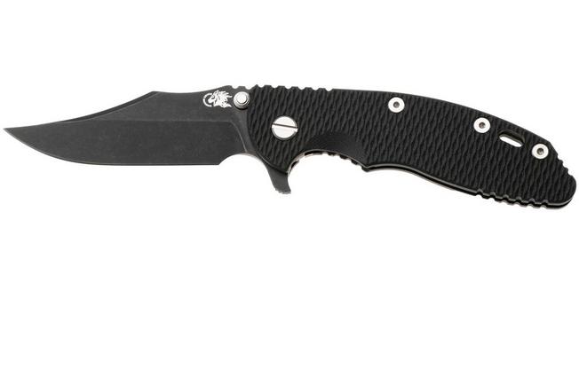 Afbeelding voor Rick Hinderer XM-18 3.5, Battle Black CPM MagnaCut Bowie, Black G10 zakmes