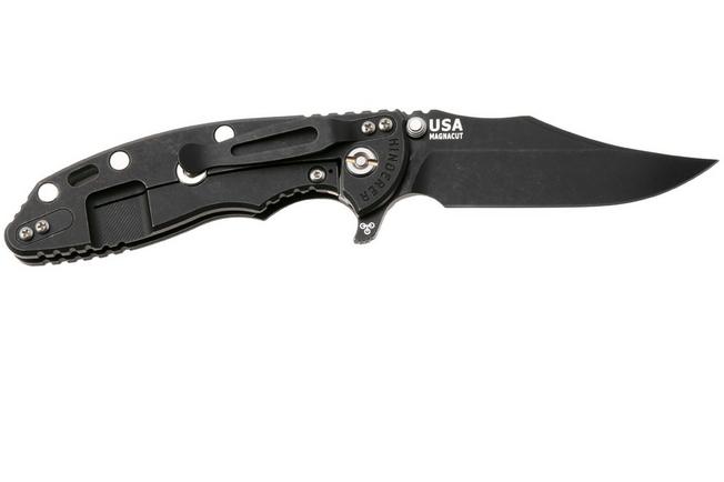 Afbeelding voor Rick Hinderer XM-18 3.5, Battle Black CPM MagnaCut Bowie, Black G10 zakmes