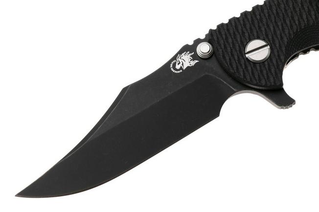 Afbeelding voor Rick Hinderer XM-18 3.5, Battle Black CPM MagnaCut Bowie, Black G10 zakmes
