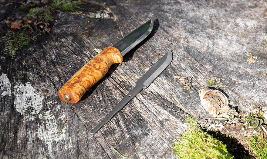 Constructies van vaststaande messen: full tang, stick tang, half tang etc