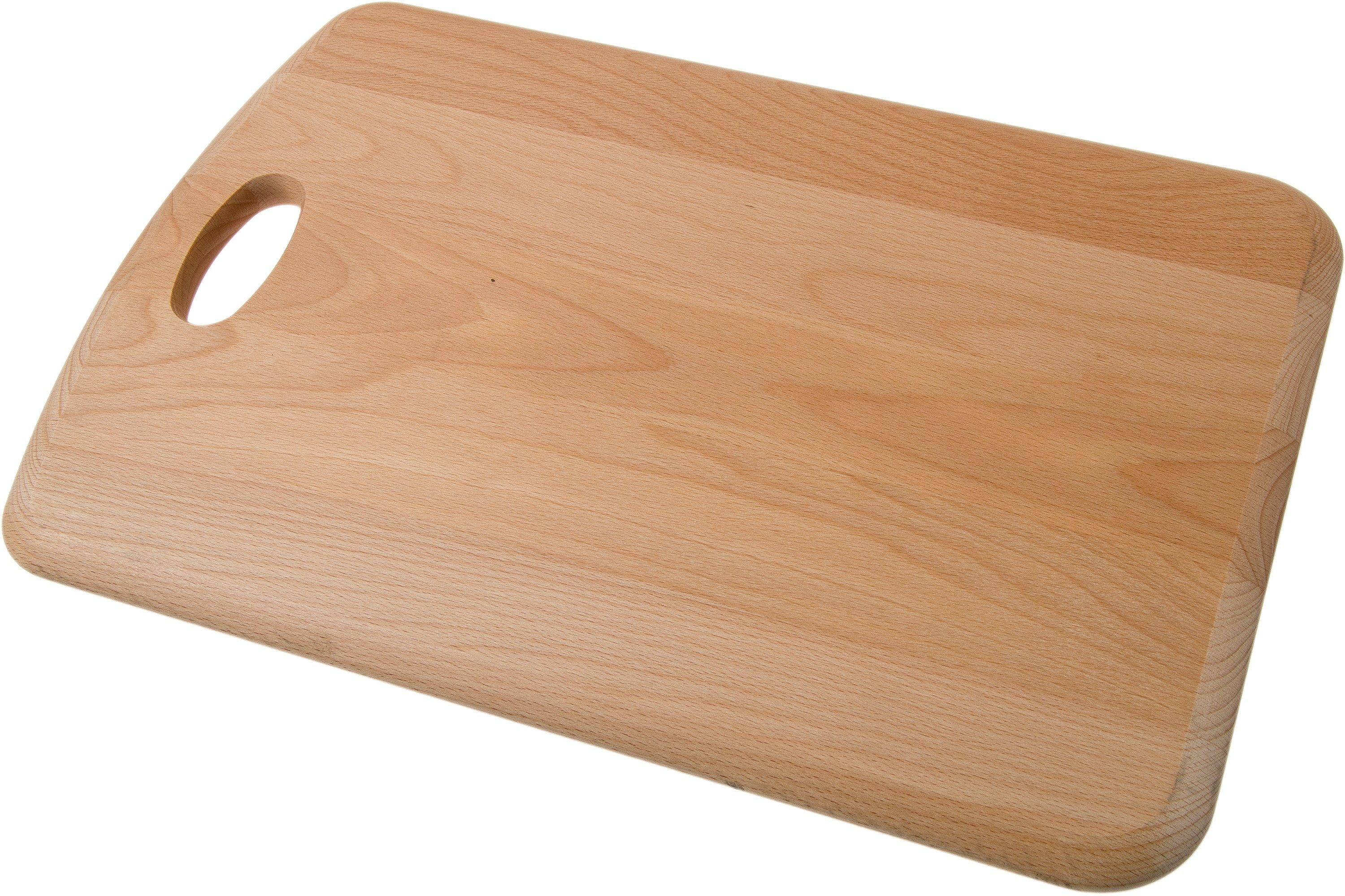 Wood Cutting Chopping Board With Steel Handle Grip 