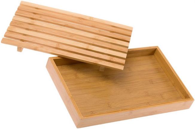 Il Cucinino Bahama broodplank met opvangbak, bamboe, 38x23x4 cm | Voordelig knivesandtools.be