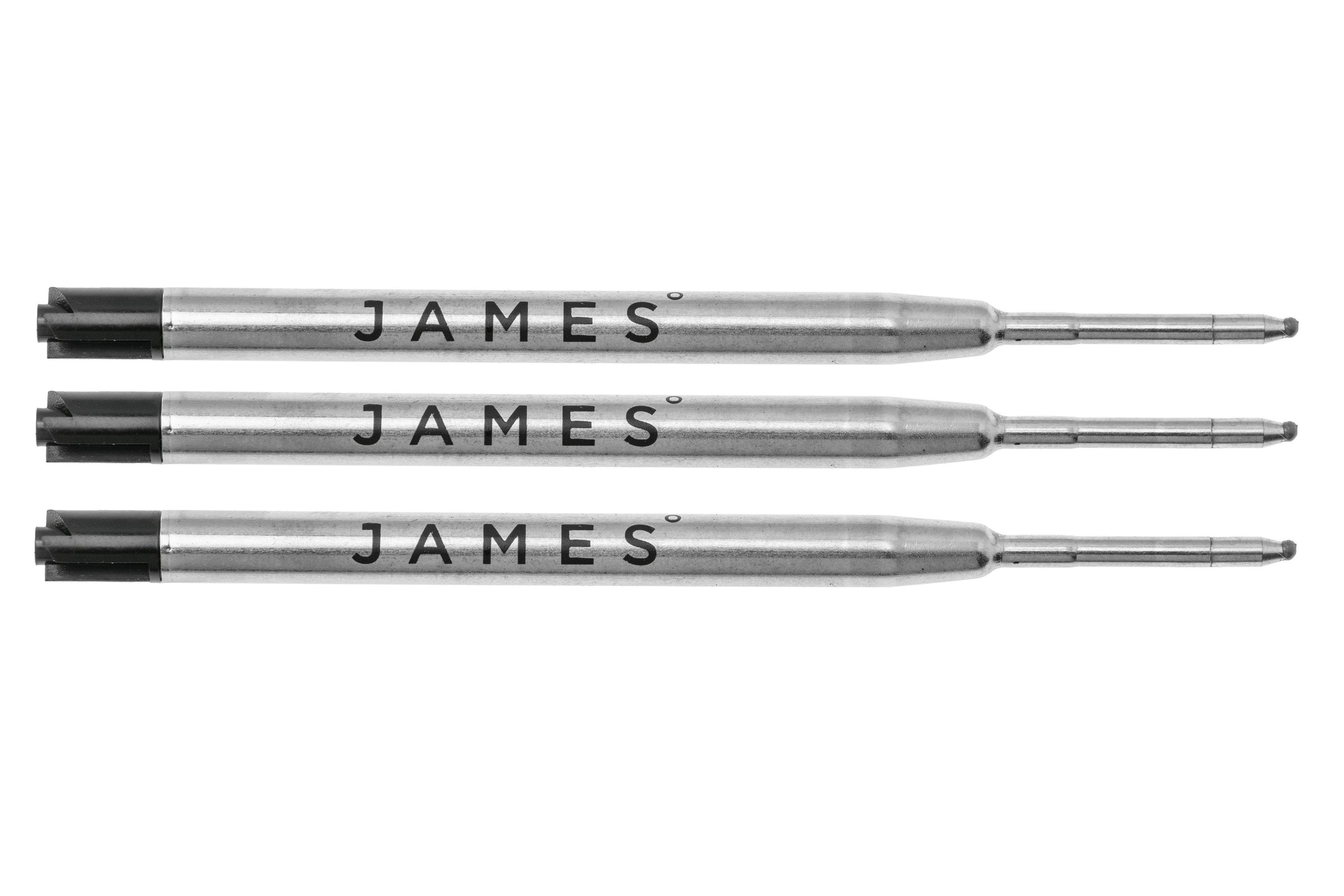 The James Brand The Burwell D2 Ink Refill CO30790311 Black, 3Pack