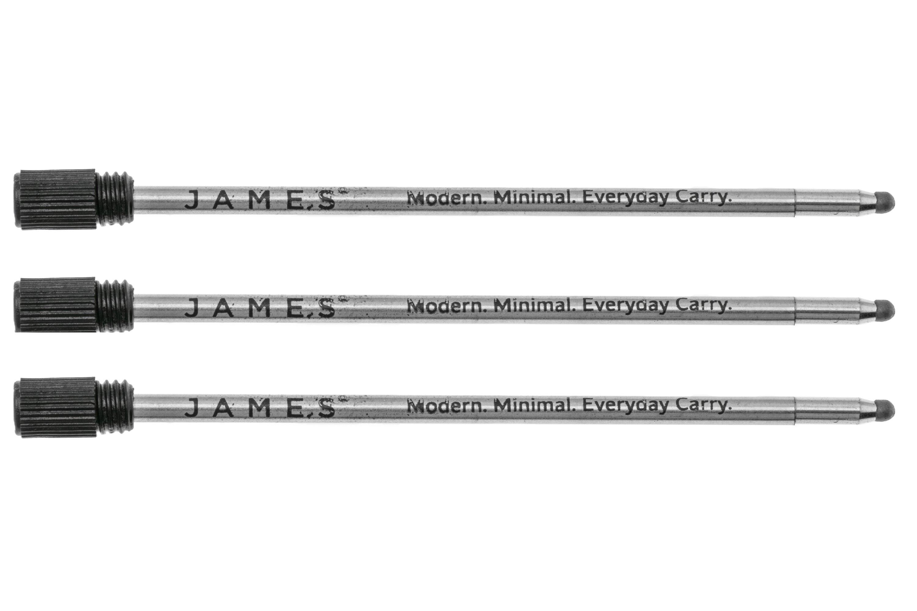 The James Brand The Stilwell D1 Ink Refill CO30890311 Black, 3Pack