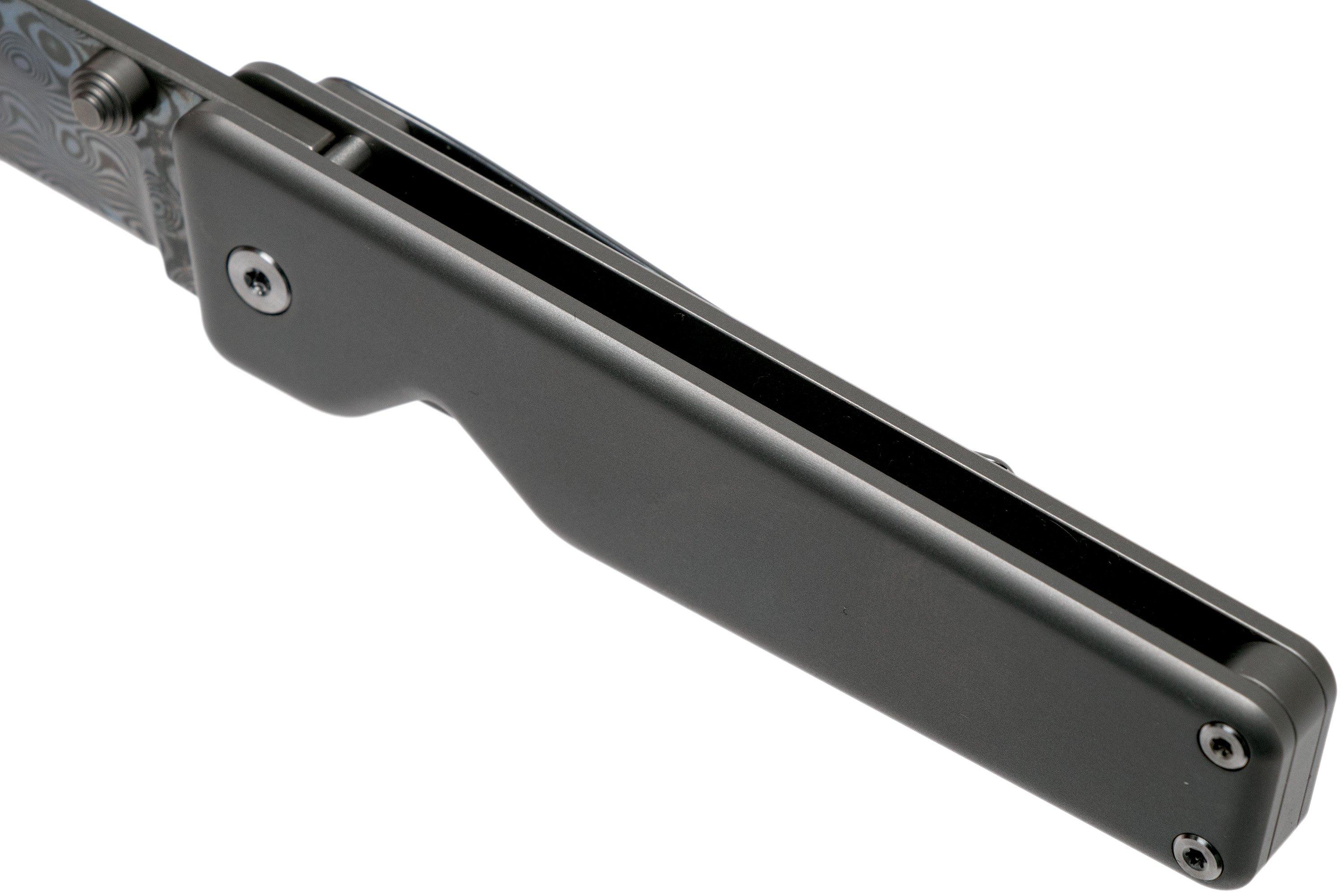 The James Brand Chapter, titanium + Damascus pocket knife