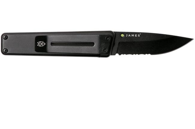Image for The James Brand Chapter, black + black, serrated pocket knife