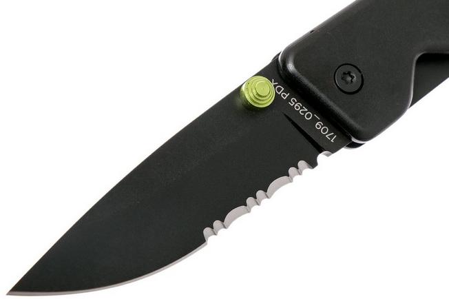 Image for The James Brand Chapter, black + black, serrated pocket knife