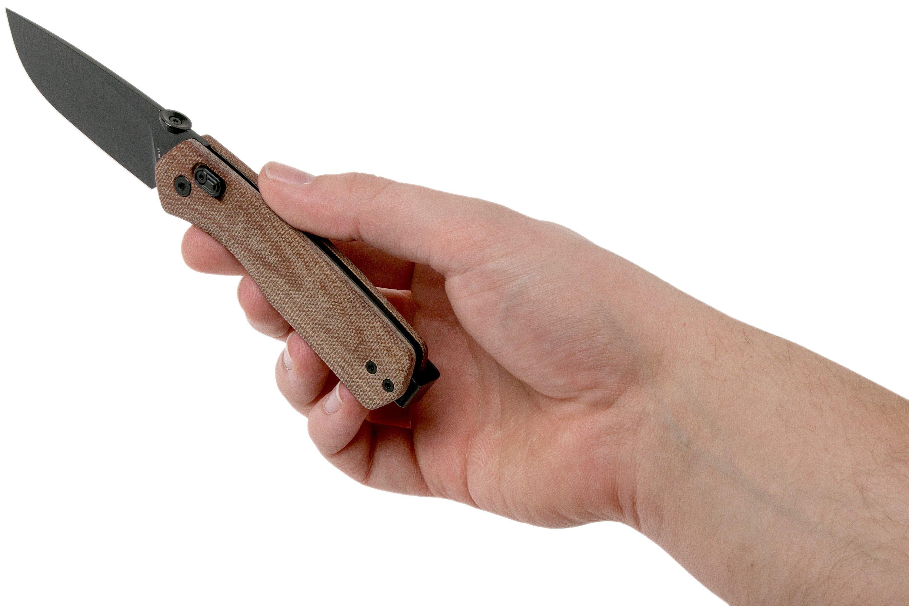 The James Brand The Carter, tan micarta, black pocket knife KN10814000