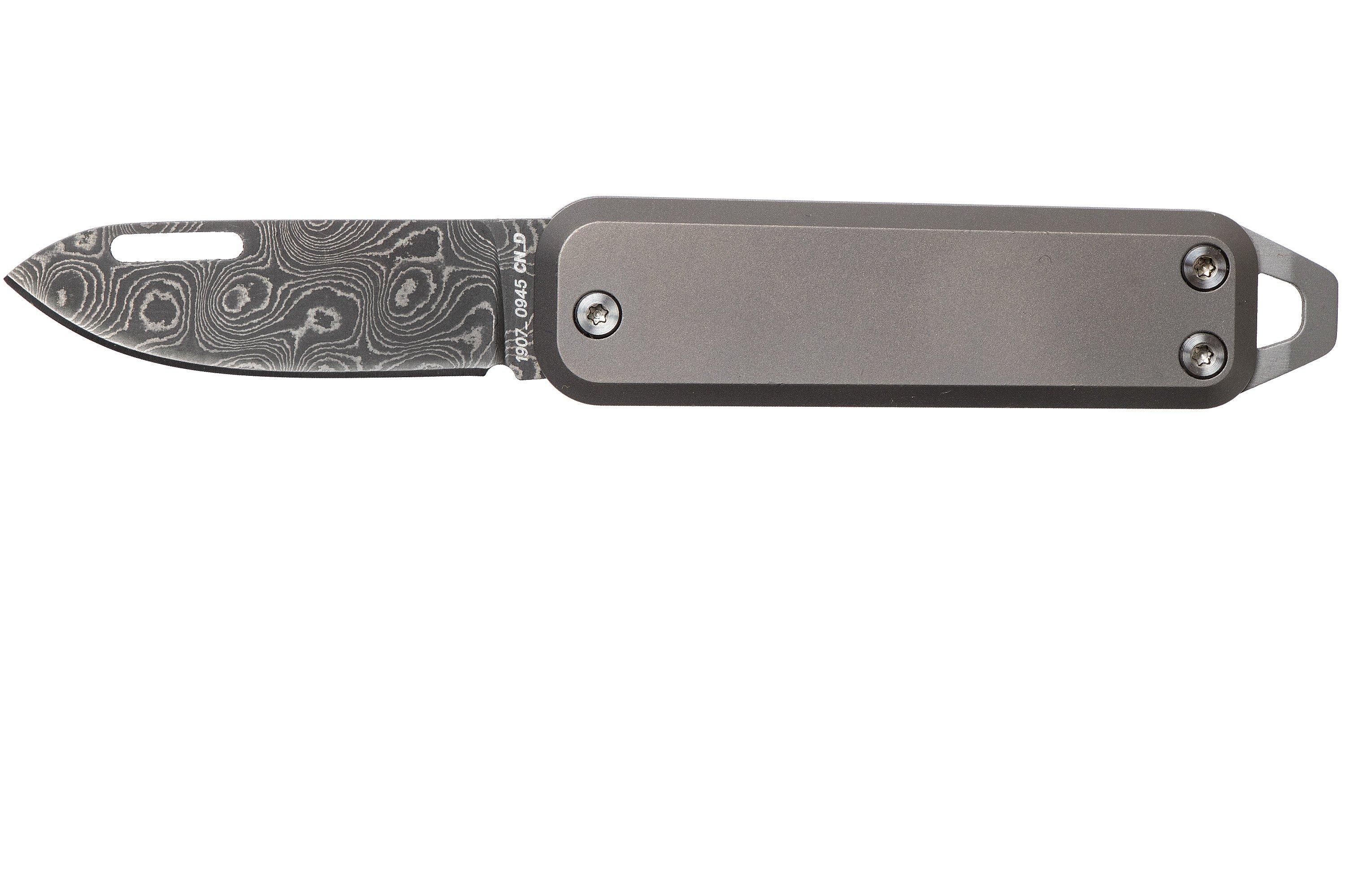 The James Brand Elko, titanium + Chad Nichols Damascus, limited edition