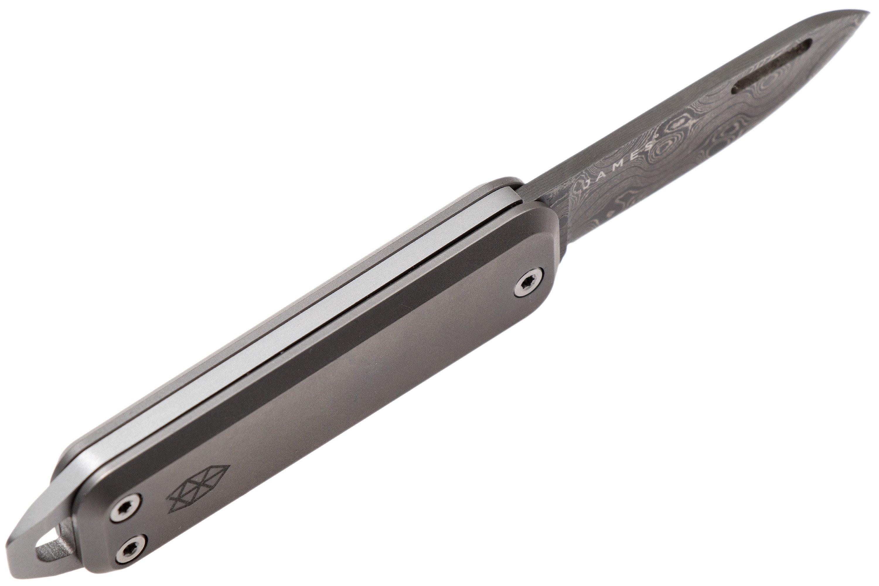 The James Brand Elko, titanium + Chad Nichols Damascus, limited edition