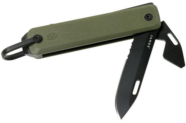 Imagen para The James Brand Ellis, od green G10 + navaja negra